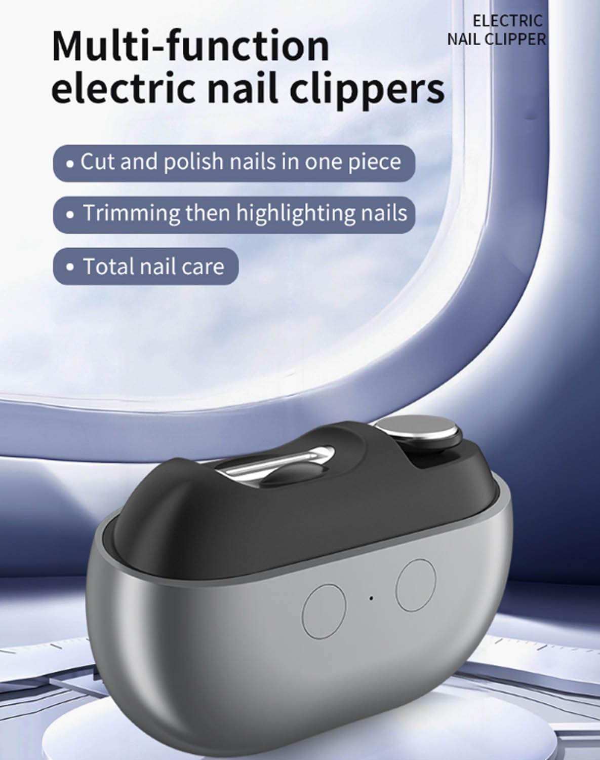 Fanyil Easy Clip Nail Clippers - 2026 Yosody Easyclip Smart Nail Clipper for Seniors, Electric Nails Care Tool with LED Light, Painless Toenail Trimmer for Thick Nails, Arthritis, Low Vision (Black*1)