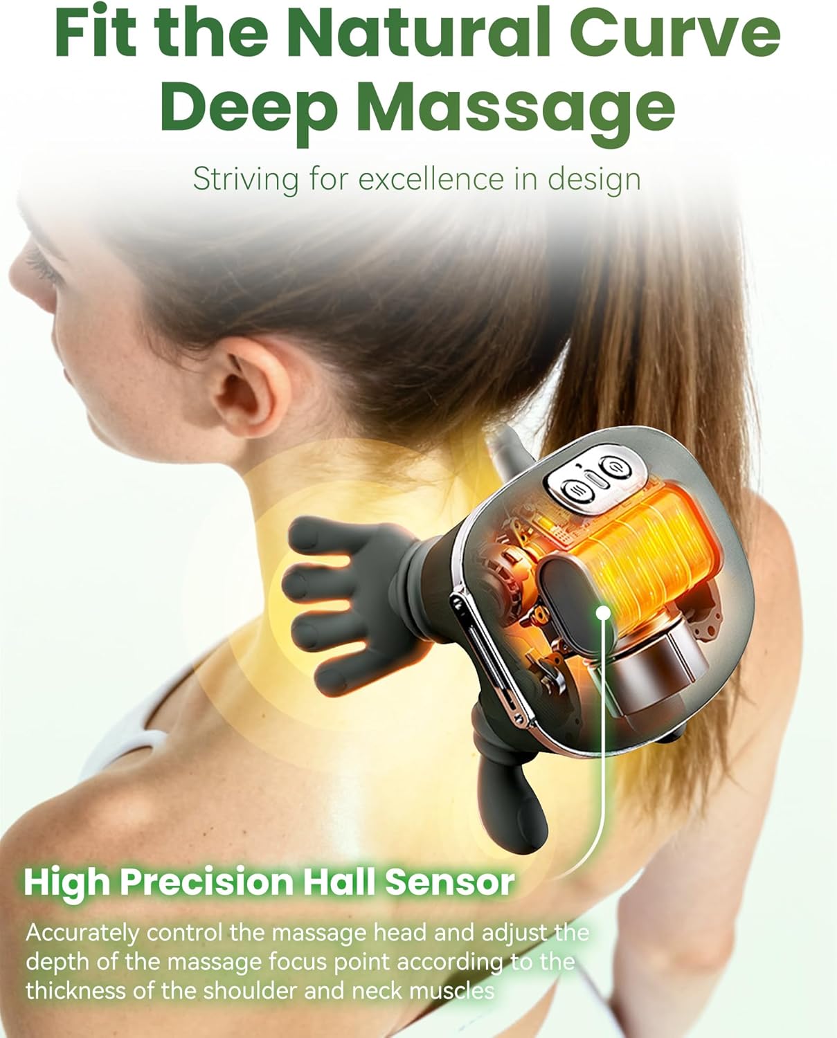 Neck and Shoulder Pro Hands Massage, N7 Master Hand Shoulders and Necks Massager Cervical Massager with Heat Kneading, 3 Modes & 2 Temperature Levels, Neck & Shoulder Pro™ for Relief (1PCS)