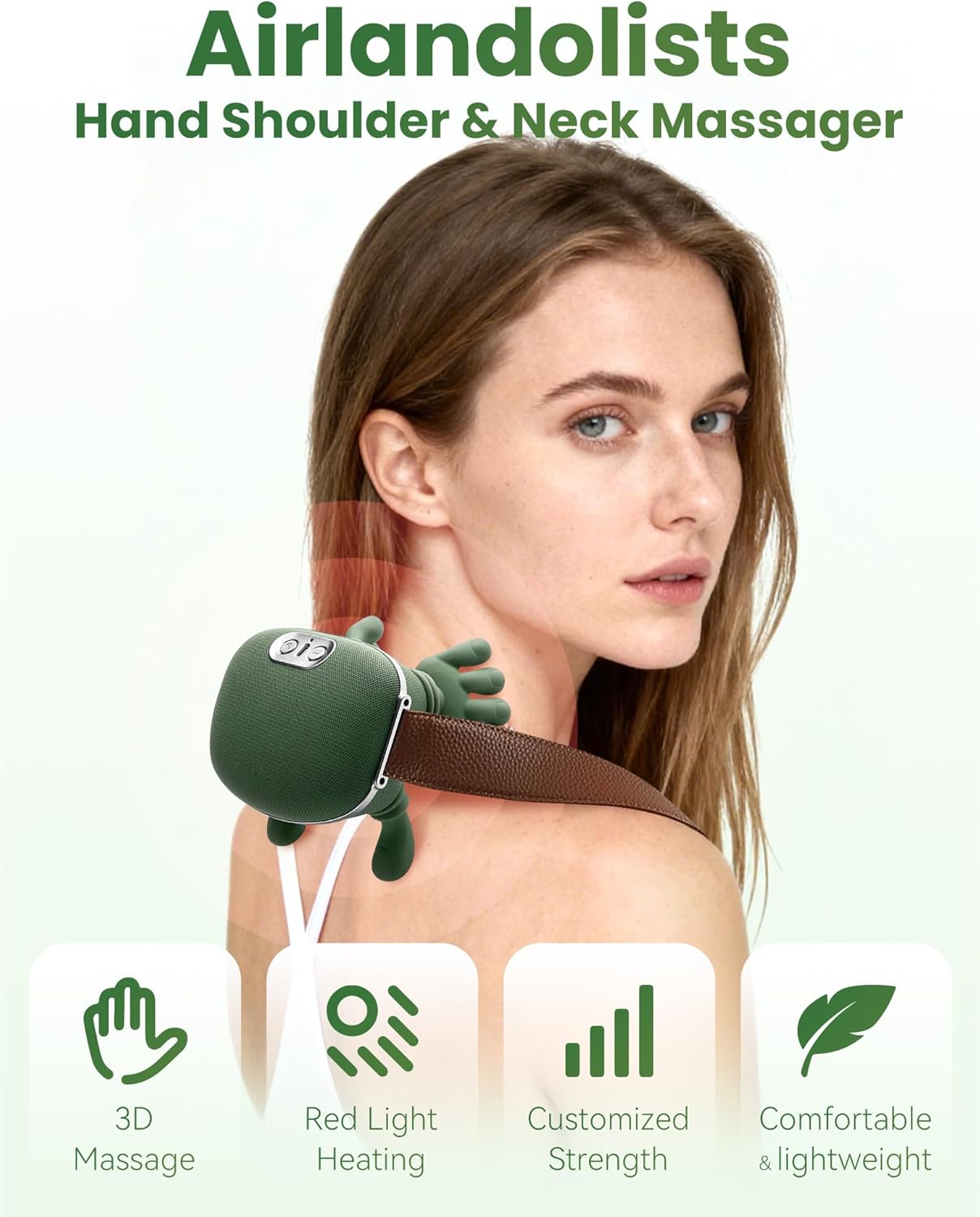 Neck and Shoulder Pro Hands Massage, N7 Master Hand Shoulders and Necks Massager Cervical Massager with Heat Kneading, 3 Modes & 2 Temperature Levels, Neck & Shoulder Pro™ for Relief (1PCS)