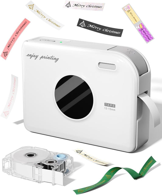 Phomemo A30 Label Maker Machine, Bluetooth Wireless Portable Small Label Printer, Waterproof Label Mini Sticker Maker for Home School, Cloth Name Tag, Ribbon Printer Machine for Gift Wrapping